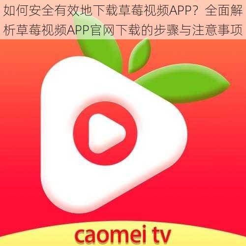 如何安全有效地下载草莓视频APP？全面解析草莓视频APP官网下载的步骤与注意事项