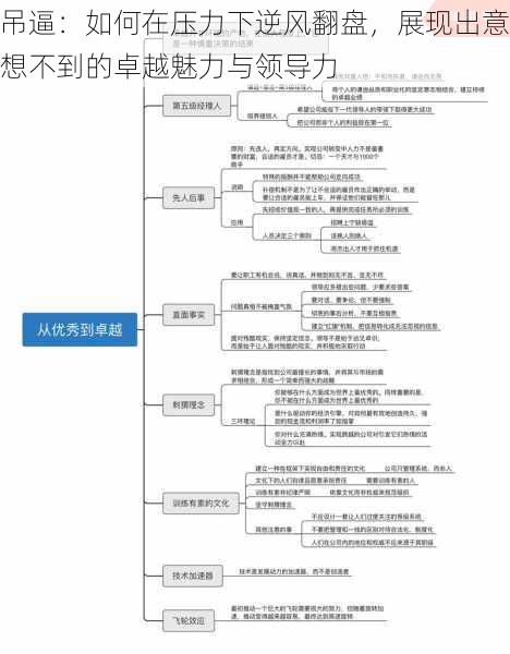 吊逼：如何在压力下逆风翻盘，展现出意想不到的卓越魅力与领导力