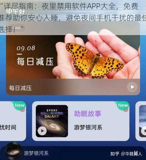 “详尽指南：夜里禁用软件APP大全，免费推荐助你安心入睡，避免夜间手机干扰的最佳选择！”
