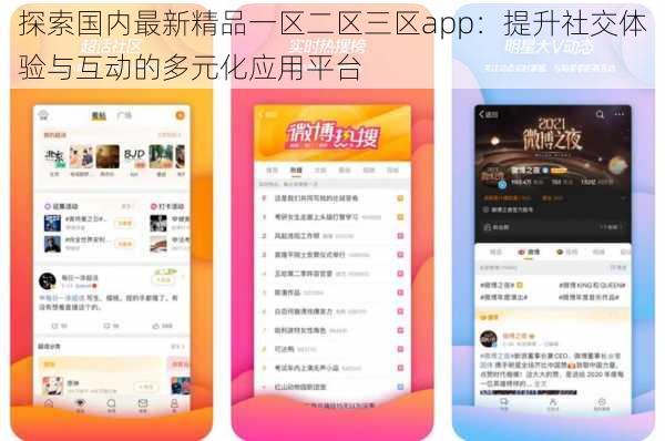 探索国内最新精品一区二区三区app：提升社交体验与互动的多元化应用平台