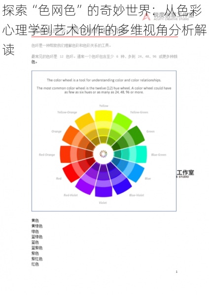 探索“色网色”的奇妙世界：从色彩心理学到艺术创作的多维视角分析解读