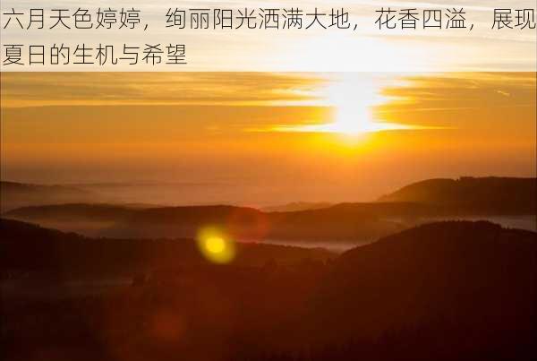 六月天色婷婷，绚丽阳光洒满大地，花香四溢，展现夏日的生机与希望