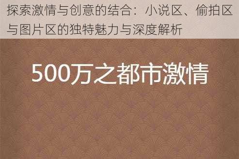 探索激情与创意的结合：小说区、偷拍区与图片区的独特魅力与深度解析