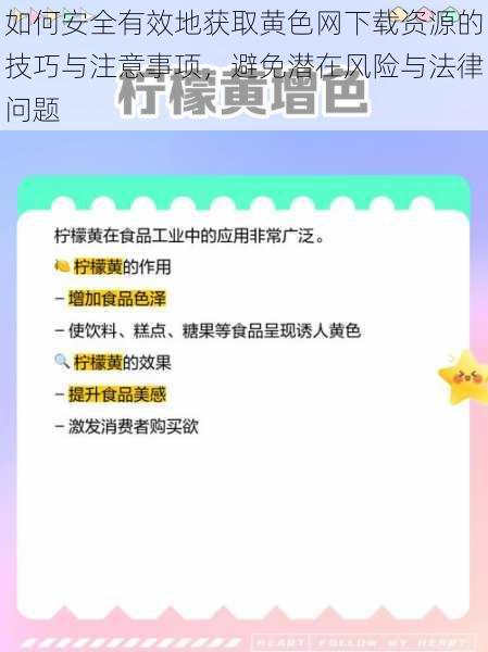 如何安全有效地获取黄色网下载资源的技巧与注意事项，避免潜在风险与法律问题