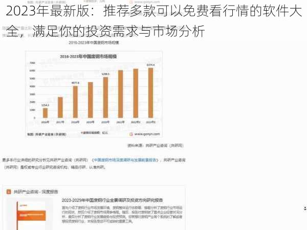 2023年最新版：推荐多款可以免费看行情的软件大全，满足你的投资需求与市场分析