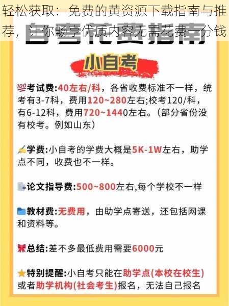 轻松获取：免费的黄资源下载指南与推荐，让你畅享优质内容无需花费一分钱