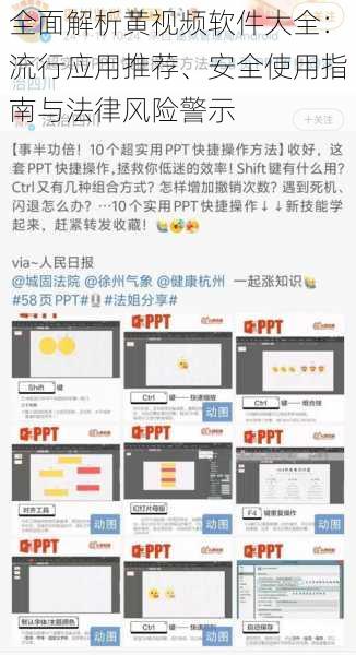 全面解析黄视频软件大全：流行应用推荐、安全使用指南与法律风险警示