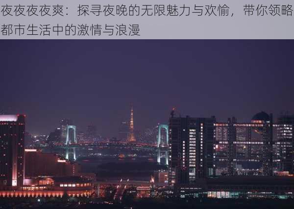 夜夜夜夜爽：探寻夜晚的无限魅力与欢愉，带你领略都市生活中的激情与浪漫