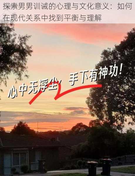 探索男男训诫的心理与文化意义：如何在现代关系中找到平衡与理解