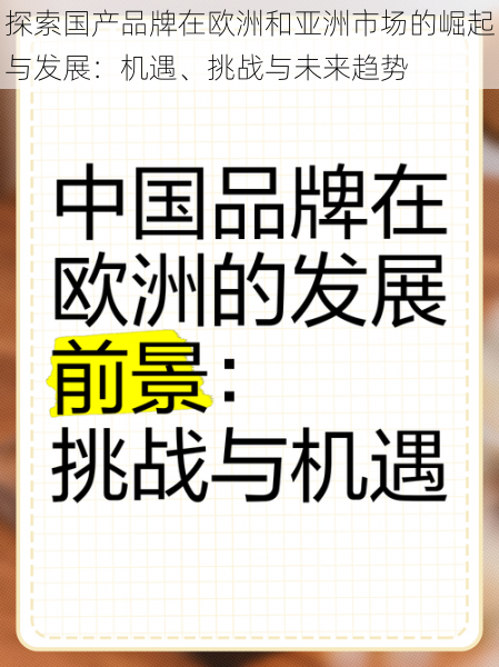 探索国产品牌在欧洲和亚洲市场的崛起与发展：机遇、挑战与未来趋势