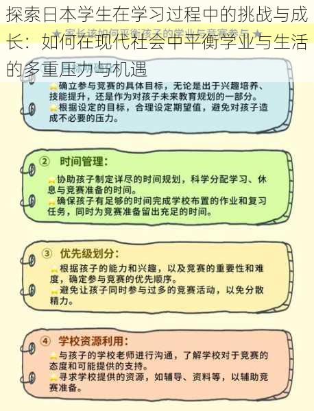 探索日本学生在学习过程中的挑战与成长：如何在现代社会中平衡学业与生活的多重压力与机遇