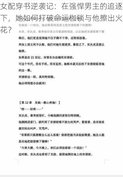 女配穿书逆袭记：在强悍男主的追逐下，她如何打破命运枷锁与他擦出火花？