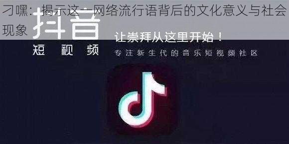 刁嘿：揭示这一网络流行语背后的文化意义与社会现象