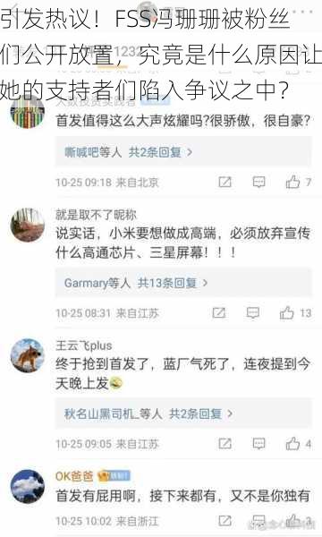 引发热议！FSS冯珊珊被粉丝们公开放置，究竟是什么原因让她的支持者们陷入争议之中？