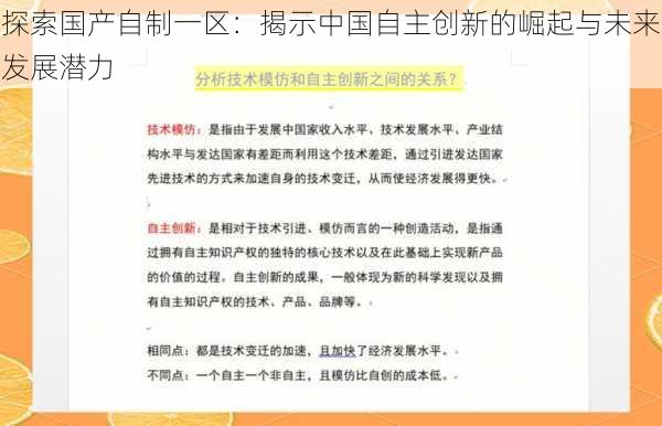 探索国产自制一区：揭示中国自主创新的崛起与未来发展潜力