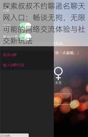 探索叔叔不约聊匿名聊天网入口：畅谈无拘，无限可能的网络交流体验与社交新玩法