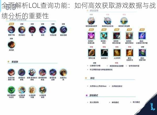 全面解析LOL查询功能：如何高效获取游戏数据与战绩分析的重要性