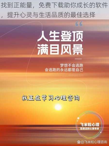 找到正能量，免费下载助你成长的软件，提升心灵与生活品质的最佳选择