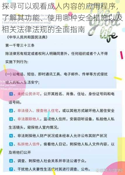 探寻可以观看成人内容的应用程序，了解其功能、使用哪种安全措施以及相关法律法规的全面指南