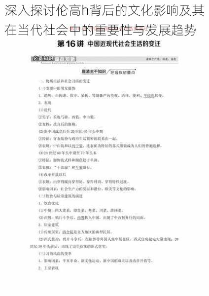 深入探讨伦高h背后的文化影响及其在当代社会中的重要性与发展趋势