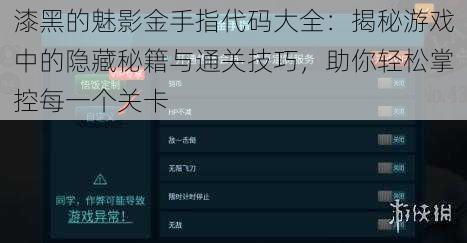 漆黑的魅影金手指代码大全：揭秘游戏中的隐藏秘籍与通关技巧，助你轻松掌控每一个关卡