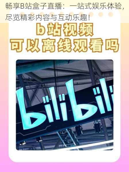 畅享B站盒子直播：一站式娱乐体验，尽览精彩内容与互动乐趣！