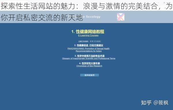 探索性生活网站的魅力：浪漫与激情的完美结合，为你开启私密交流的新天地