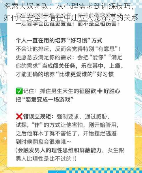 探索犬奴调教：从心理需求到训练技巧，如何在安全与信任中建立人宠深厚的关系