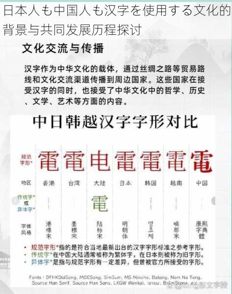 日本人も中国人も汉字を使用する文化的背景与共同发展历程探讨