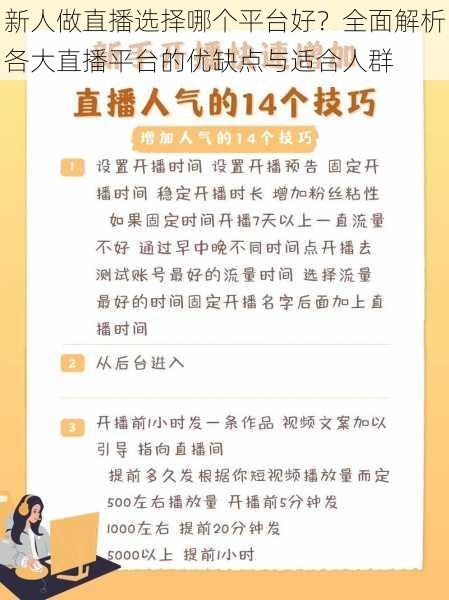 新人做直播选择哪个平台好？全面解析各大直播平台的优缺点与适合人群