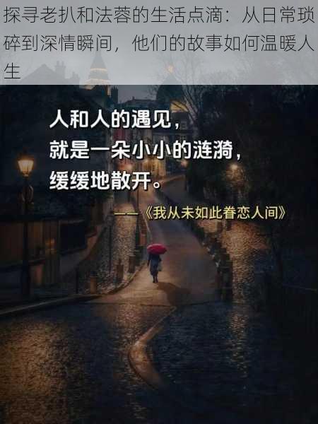 探寻老扒和法蓉的生活点滴：从日常琐碎到深情瞬间，他们的故事如何温暖人生