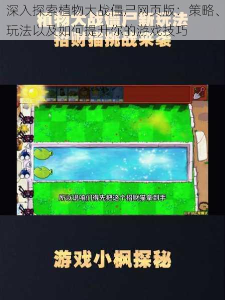 深入探索植物大战僵尸网页版：策略、玩法以及如何提升你的游戏技巧