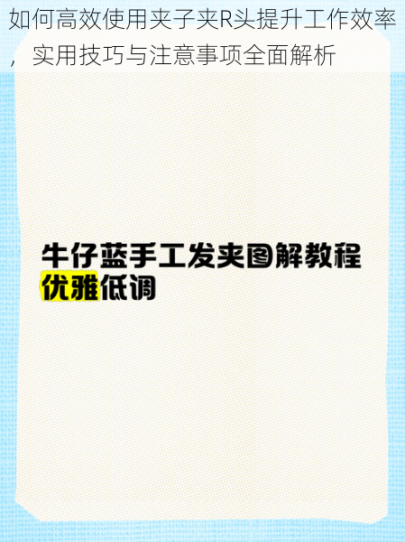 如何高效使用夹子夹R头提升工作效率，实用技巧与注意事项全面解析