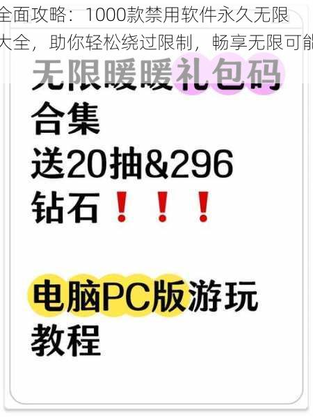 全面攻略：1000款禁用软件永久无限大全，助你轻松绕过限制，畅享无限可能！