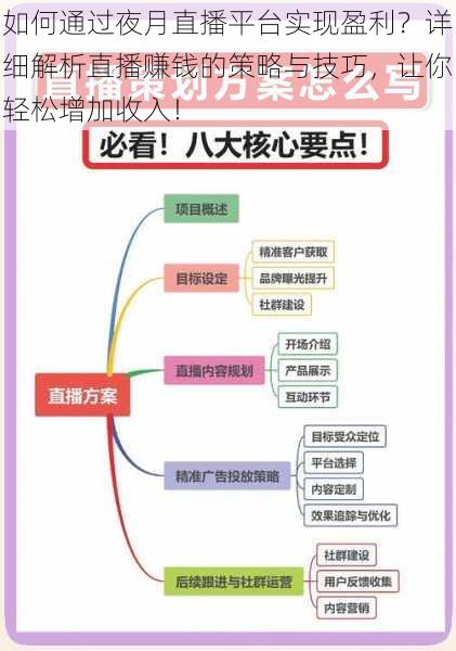 如何通过夜月直播平台实现盈利？详细解析直播赚钱的策略与技巧，让你轻松增加收入！