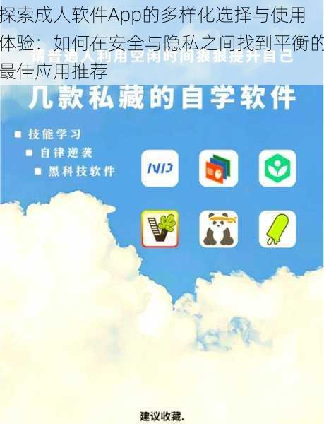 探索成人软件App的多样化选择与使用体验：如何在安全与隐私之间找到平衡的最佳应用推荐