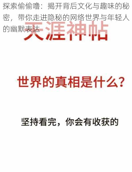 探索偷偷噜：揭开背后文化与趣味的秘密，带你走进隐秘的网络世界与年轻人的幽默表达