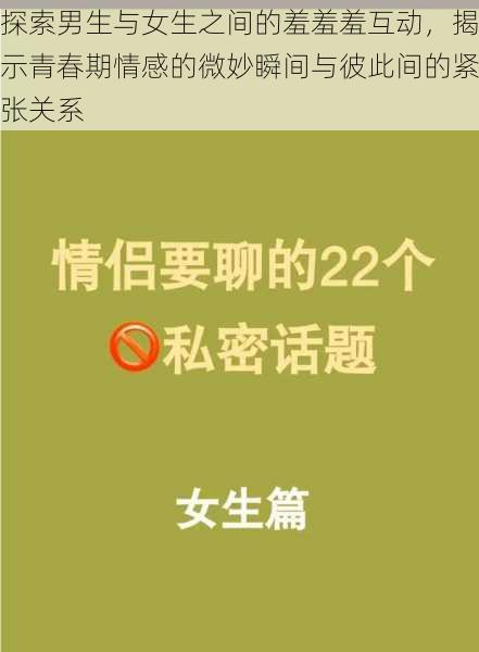 探索男生与女生之间的羞羞羞互动，揭示青春期情感的微妙瞬间与彼此间的紧张关系