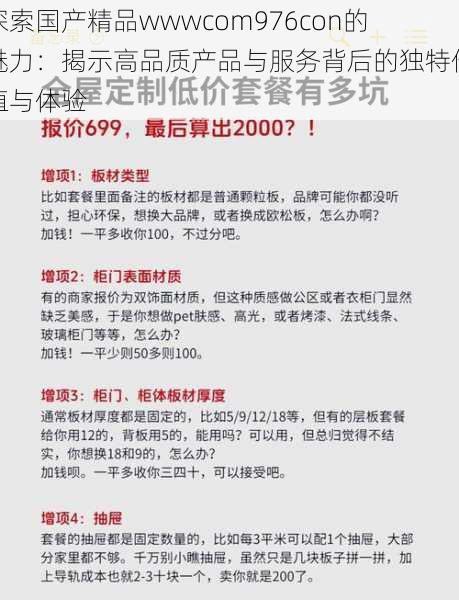 探索国产精品wwwcom976con的魅力：揭示高品质产品与服务背后的独特价值与体验