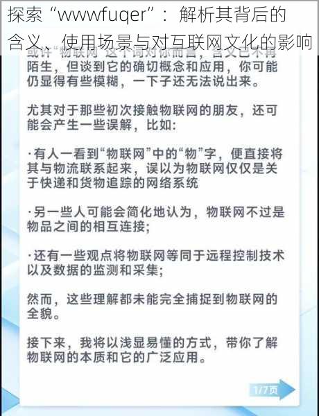 探索“wwwfuqer”：解析其背后的含义、使用场景与对互联网文化的影响