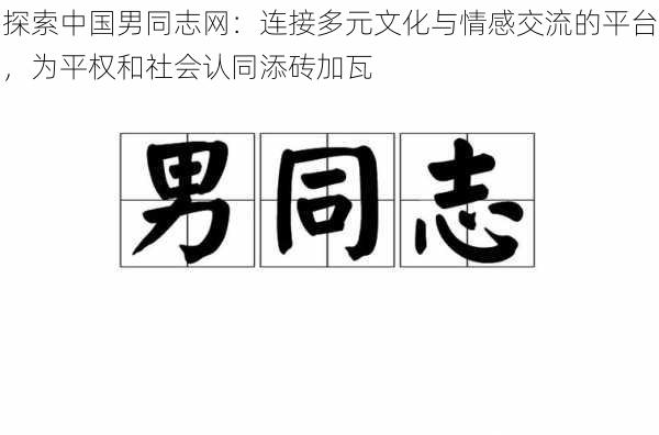 探索中国男同志网：连接多元文化与情感交流的平台，为平权和社会认同添砖加瓦