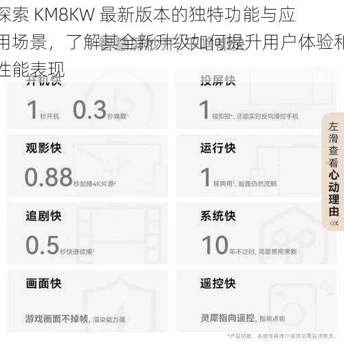 探索 KM8KW 最新版本的独特功能与应用场景，了解其全新升级如何提升用户体验和性能表现