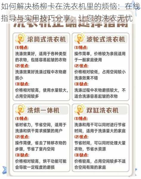 如何解决杨柳卡在洗衣机里的烦恼：在线指导与实用技巧分享，让您的洗衣无忧