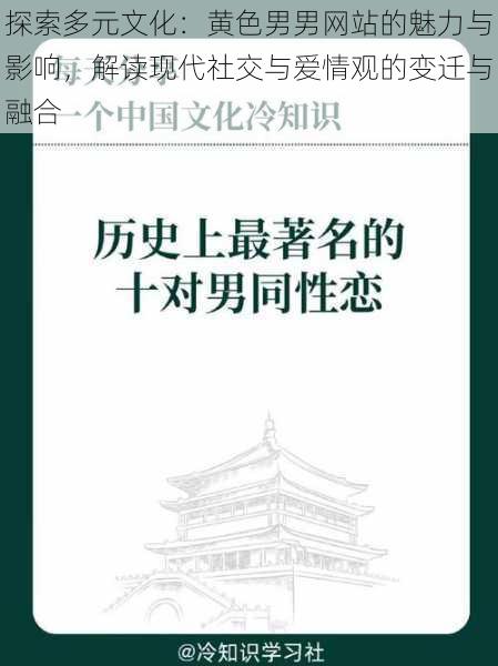 探索多元文化：黄色男男网站的魅力与影响，解读现代社交与爱情观的变迁与融合