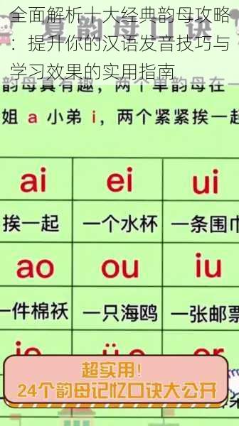 全面解析十大经典韵母攻略：提升你的汉语发音技巧与学习效果的实用指南