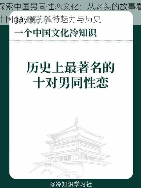 探索中国男同性恋文化：从老头的故事看中国gay圈的独特魅力与历史