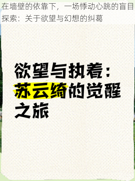 在墙壁的依靠下，一场悸动心跳的盲目探索：关于欲望与幻想的纠葛