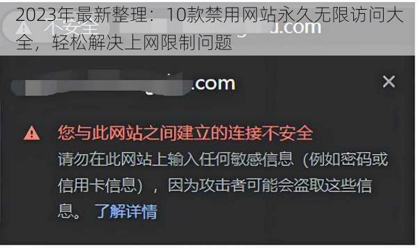 2023年最新整理：10款禁用网站永久无限访问大全，轻松解决上网限制问题