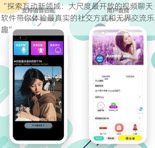 “探索互动新领域：大尺度最开放的视频聊天软件带你体验最真实的社交方式和无界交流乐趣”