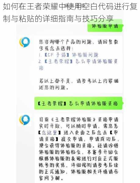 如何在王者荣耀中使用空白代码进行复制与粘贴的详细指南与技巧分享